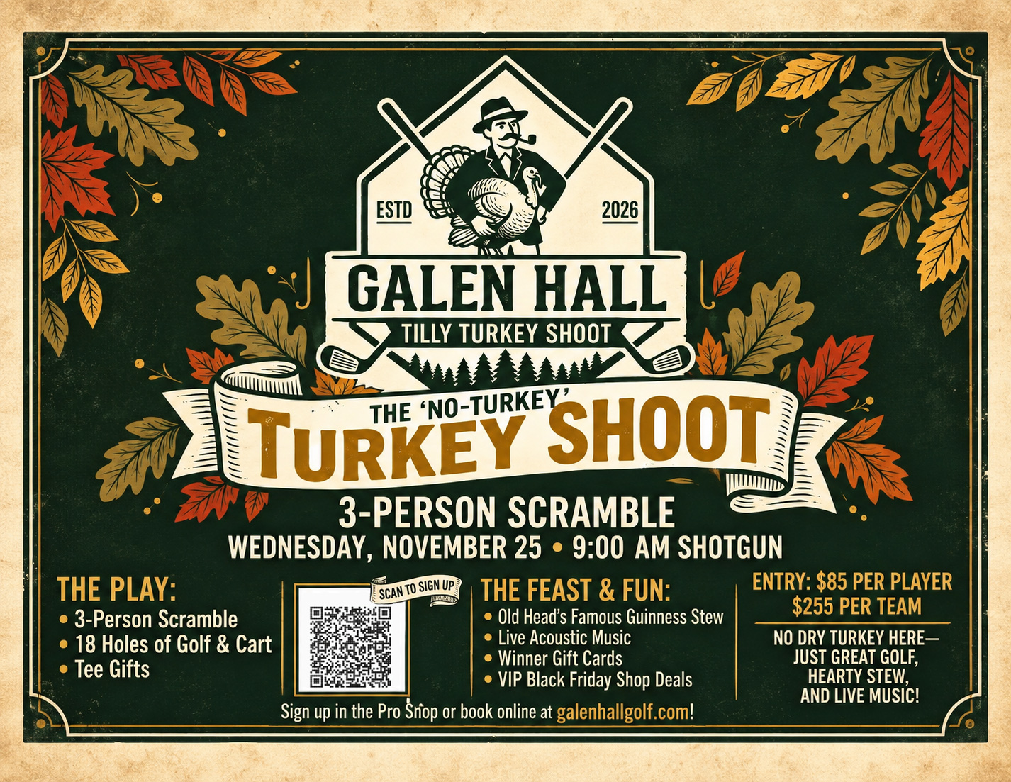 Vintage-Galen-Hall-Turkey-Shoot-Poster